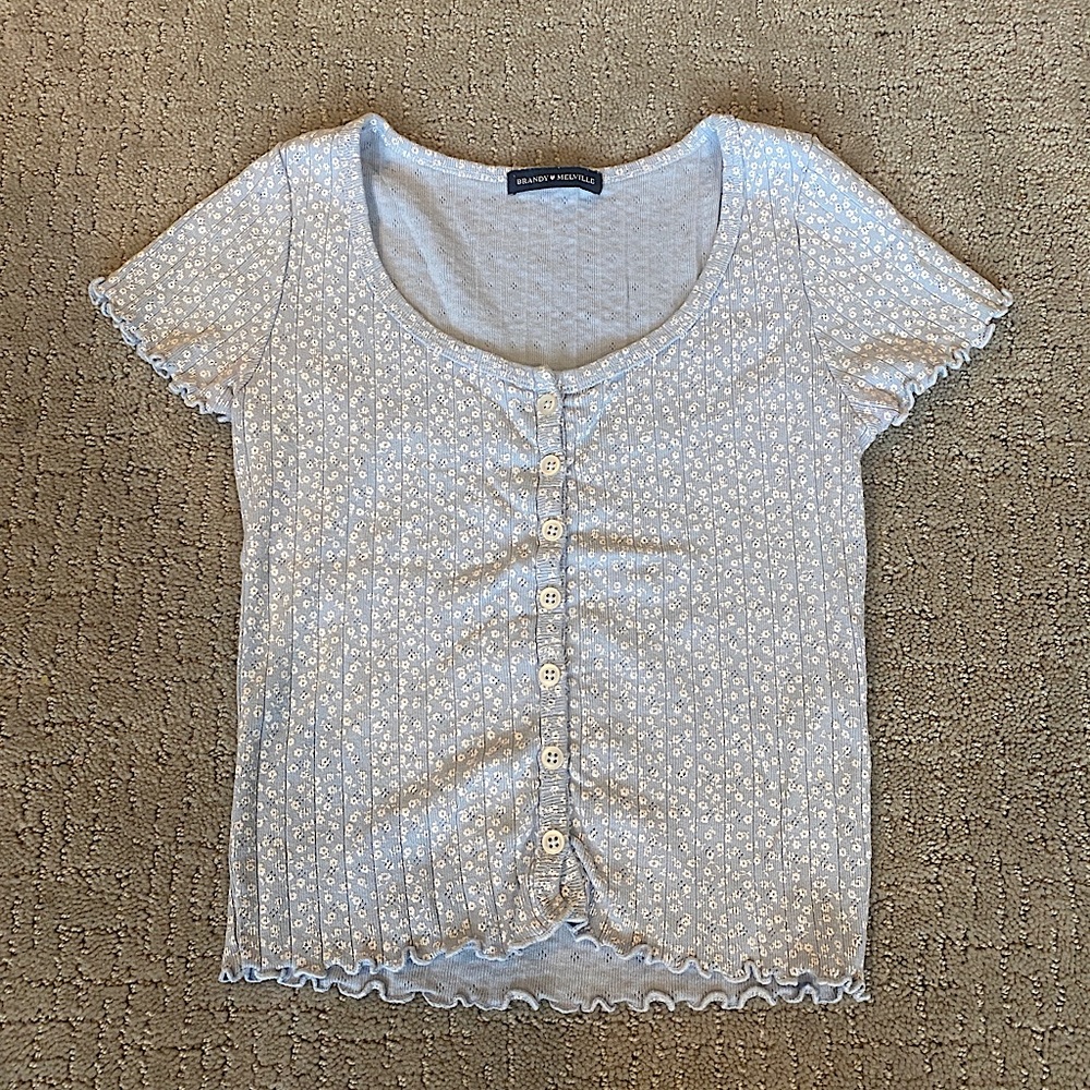Brandy Melville Zelly ruffle top
